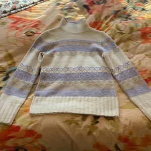 Fair isle turtleneck sweater
